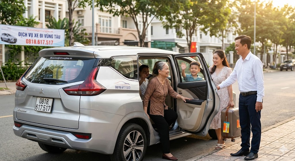 Tài xế đón khách tận nhà tại TP.HCM đi Vũng Tàu - xe Xpander 7 chỗ